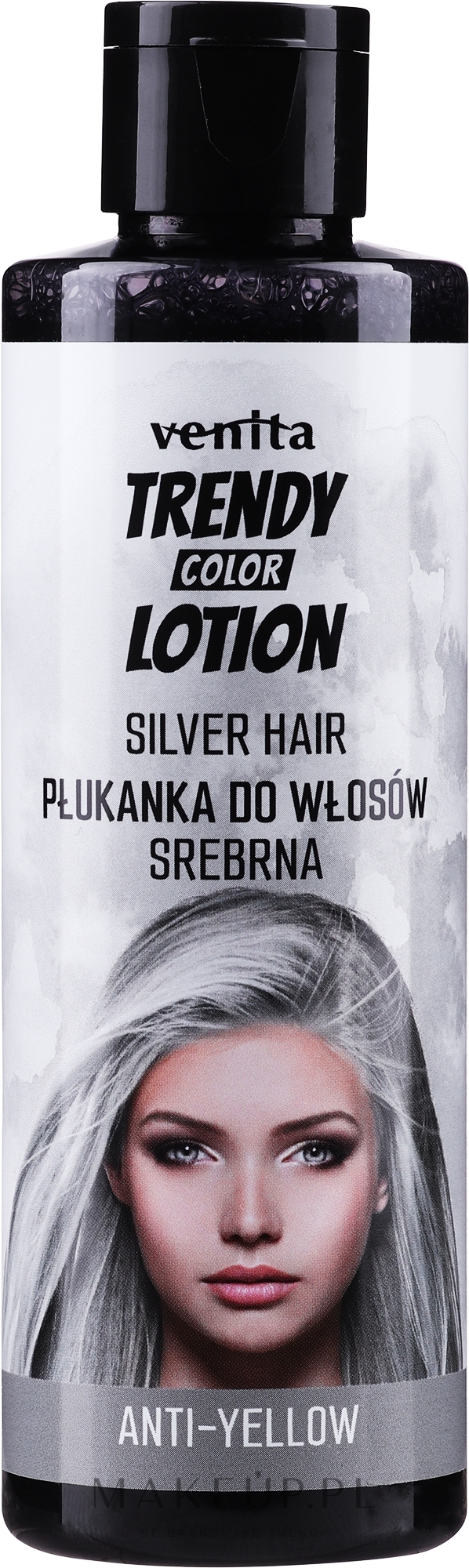 Płukanka do włosów blond i siwych Srebrne refleksy - Venita Salon Anty-Yellow Blond & Grey Hair Color Rinse Silver — Zdjęcie 200 ml
