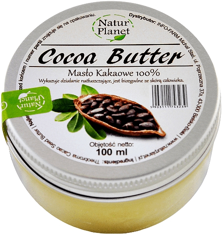 Nierafinowane masło kakaowe - Natur Planet Cocoa Butter — Zdjęcie N2