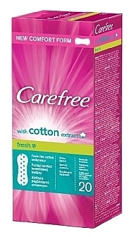 Codzienne wkładki higieniczne, 20 szt. - Carefree Cotton Fresh — Zdjęcie N1