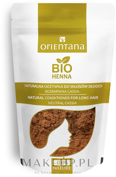 Bezbarwna naturalna roślinna odżywka do włosów długich - Orientana Bio Henna — Zdjęcie 100 g