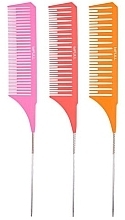 Zestaw grzebieni do koloryzacji, 3 sztuki - Bifull Professional Special For Highlights Comb Set (3 szt.) — Zdjęcie N1