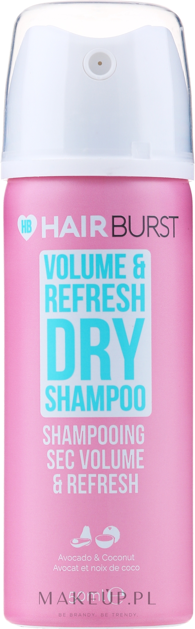 Odświeżający suchy szampon zwiększający objętość włosów - Hairburst Volume & Refresh Dry Shampoo — Zdjęcie 50 ml