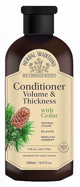 Cedrowa odżywka zwiększająca objętość i pogrubiająca włosy - Herbal Traditions Volume & Thickness Conditioner — Zdjęcie N1