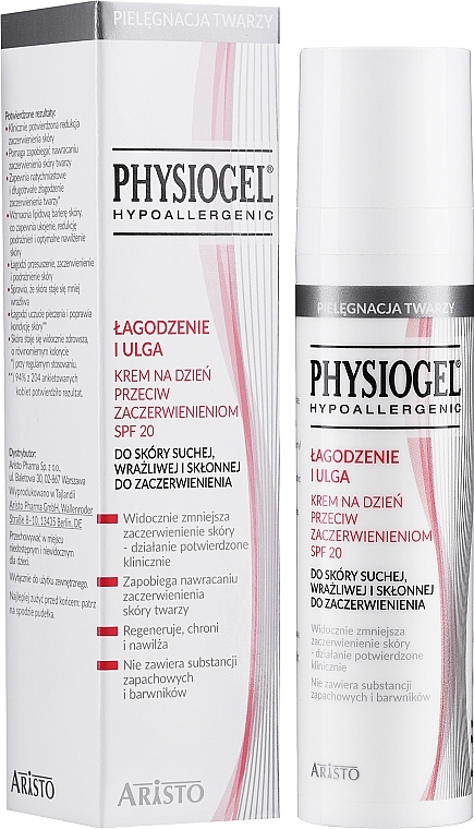 WYPRZEDAŻ Kojący krem do skóry suchej, wrażliwej i skłonnej do zaczerwienień SPF20 - Physiogel Calming Relief Anti-redness Day Cream * — Zdjęcie N2