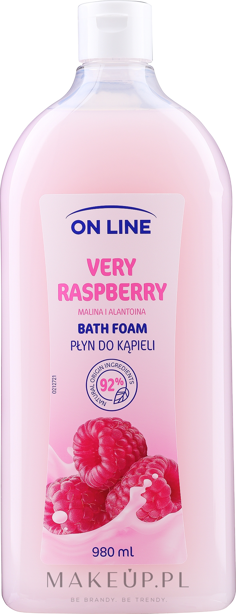 Płyn do kąpieli Malina - On Line Bath Foam Very Raspberry — Zdjęcie 980 ml