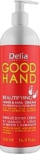 Odżywczy i nawilżający krem do rąk i paznokci - Delia Cosmetics Good Hand Beautifying Hand & Nail Cream with Shea Butter + Aloe — Zdjęcie N1