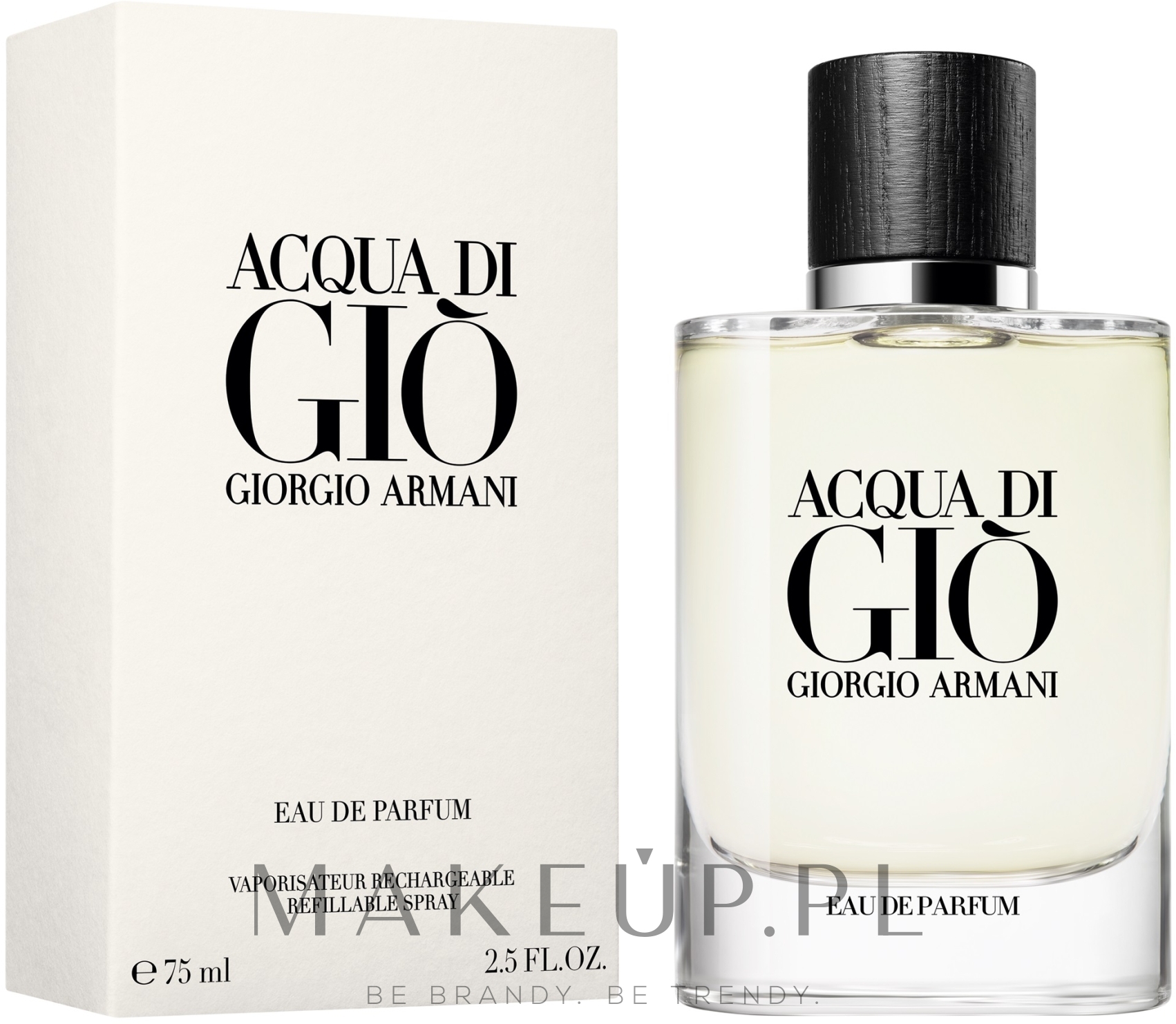 Giorgio Armani Acqua Di Gio - Woda perfumowana (butelka z możliwością wielokrotnego napełniania) — Zdjęcie 75 ml
