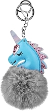 Brelok puszysty jednorożec, niebieski 2 - Martinelia Keychain Unicorn Puff — Zdjęcie N1