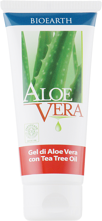 Żel do twarzy z aloesem	 - Bioearth Aloe Vera gel with Organic Tea Tree — Zdjęcie N1