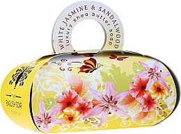 Mydło w kostce Biały jaśmin i drzewo sandałowe - The English Soap Company White Jasmine and Sandalwood Gift Soap — Zdjęcie N1