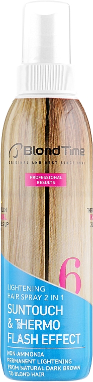 Rozświetlający lakier do włosów 2 w 1 - Blond Time Lightening Hair Spray — Zdjęcie N2