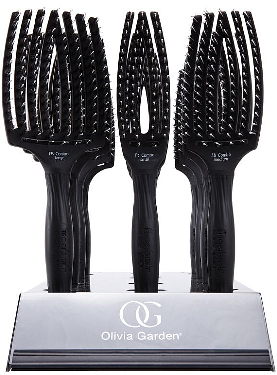 Zestaw - Olivia Garden Fingerbrush Combo Brush Display — Zdjęcie N1