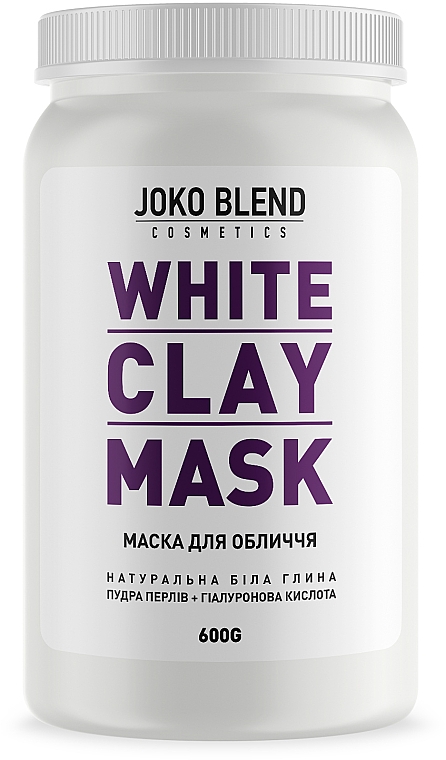 Maseczka do twarzy z białej glinki - Joko Blend White Clay Mask — Zdjęcie N5