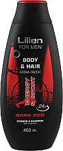 Kup Szampon-żel pod prysznic dla mężczyzn - Lilien For Men Body & Hair Dark Red Shower & Shampoo