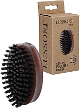 Szczotka do brody z wegańskim włosiem - Lussoni Men Vegan Beard Brush Oval — Zdjęcie N1