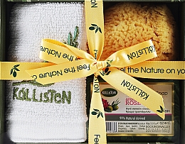 Kup Zestaw - Kalliston Rose (soap/100g + sponge + towel)