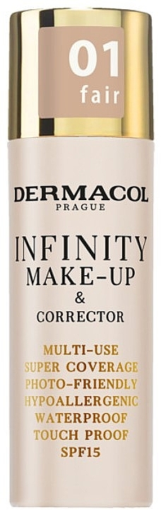 Podkład i korektor 2 w 1 - Dermacol Infinity Make-up & Corrector — Zdjęcie N1