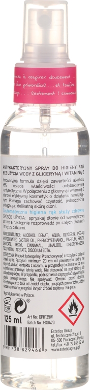 Antybakteryjny spray do higieny i pielęgnacji rąk o zapachu arbuza - Dermo Pharma — Zdjęcie N2