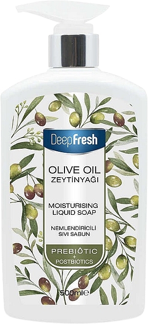 Mydło w plynie do rąk Oliwa z oliwek - Aksan Deep Fresh Prebiotics Moisturising Liquid Soap Olive Oil — Zdjęcie N1
