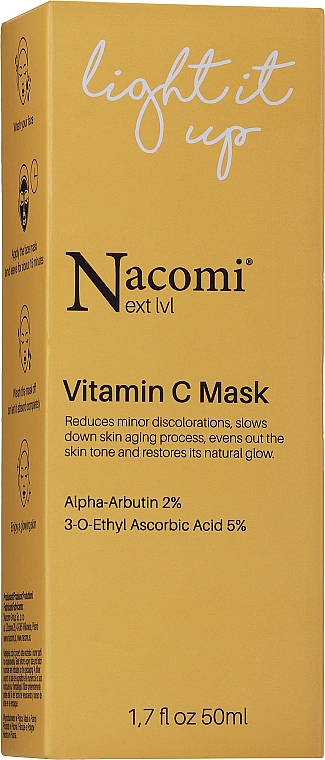 Rozjaśniająca maseczka do twarzy z witaminą C - Nacomi Next Level Vitamin C Mask  — Zdjęcie N3