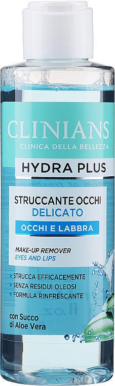 PREZENT! Delikatny płyn do demakijażu z wyciągiem z aloesu - Clinians Hydra Plus Delicate Eye Make-up Remover Gel Aloe Vera — Zdjęcie N1