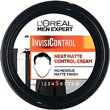 Średnio utrwalający krem do stylizacji włosów - L'Oreal Paris Men Expert InvisiControl Neat Matte Control Cream — Zdjęcie N1