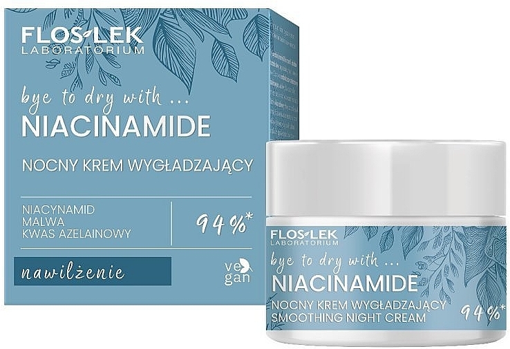 Wygładzający krem do twarzy na noc - Floslek Niacinamide Smoothing Night Cream — Zdjęcie N1