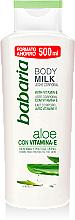 Mleczko do ciała z aloesem i witaminą E - Babaria Body Milk Aloe Vera + vit. E  — Zdjęcie N1