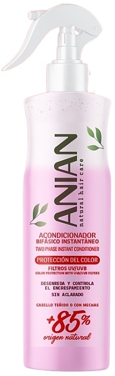 Odżywka-spray do włosów farbowanych - Anian Natural Color Protection Two Phase Instant Conditioner — Zdjęcie N1