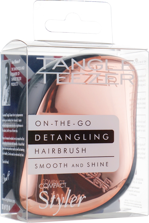 Kompaktowa szczotka do włosów - Tangle Teezer Compact Styler Rose Gold — Zdjęcie N4