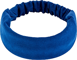 Kup Opaska na głowę, eko-zamsz, elektro niebieski Suede Classic - MAKEUP Hair Accessories