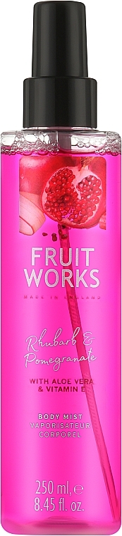 Mgiełka do ciała Rabarbar i granat - Grace Cole Fruit Works Rhubarb & Pomegranate Body Mist — Zdjęcie N1