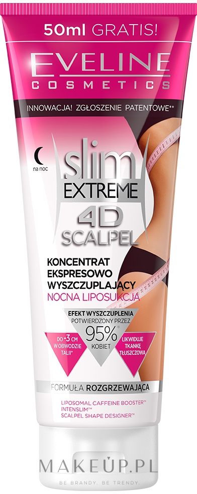 Koncentrat ekspresowo wyszczuplający nocna liposukcja - Eveline Cosmetics Slim Extreme 4D Scalpel — Zdjęcie 250 ml
