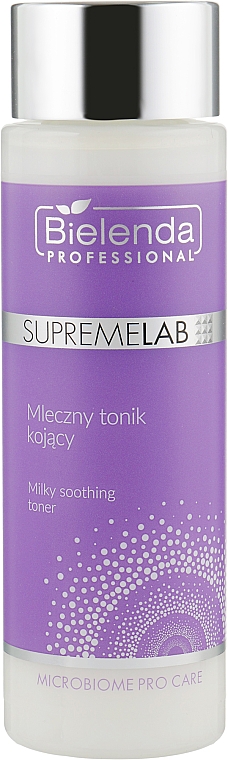 Mleczny tonik kojący do twarzy - Bielenda Professional SupremeLab Microbiome Pro Care Milky Soothing Toner