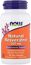 Kapsułki wegetariańskie wspierające pracę układu sercowo-naczyniowego - Now Foods Natural Resveratrol — Zdjęcie N1