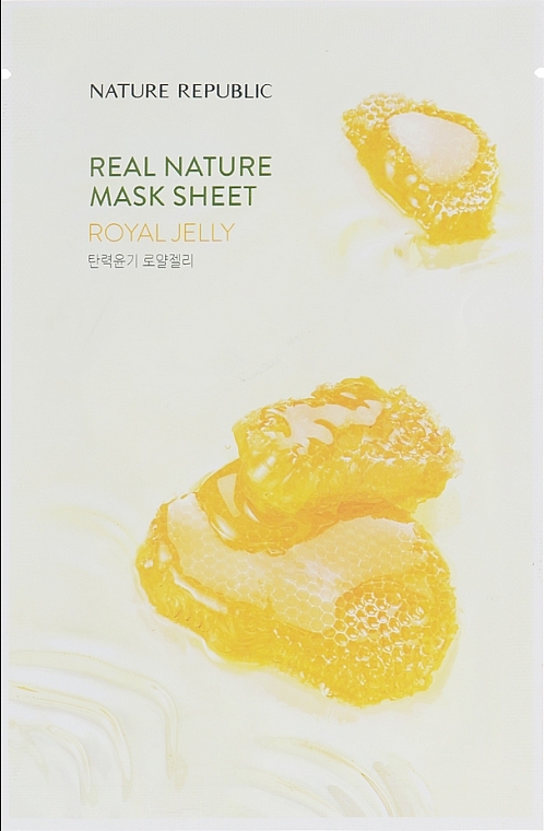 Maseczka do twarzy z ekstraktem z mleczka pszczelego - Nature Republic Real Nature Mask Sheet Royal Jelly