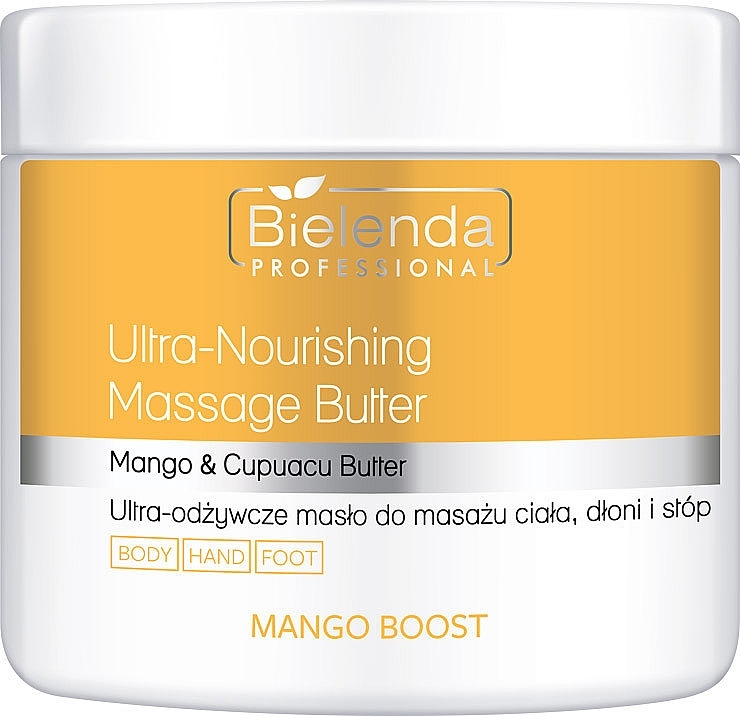 Ultra-odżywcze masło do masażu ciała, dłoni i stóp - Bielenda Professional Mango Boost Ultra-Nourishing Massage Butter — Zdjęcie N1