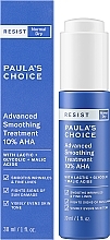 Koktajl wygładzający z kwasami AHA i BHA do twarzy - Paula's Choice Resist Advanced Smoothing Treatment 10% AHA — Zdjęcie N2