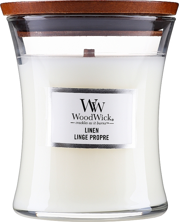 Świeca zapachowa w szkle - WoodWick Hourglass Candle Linen — Zdjęcie N2