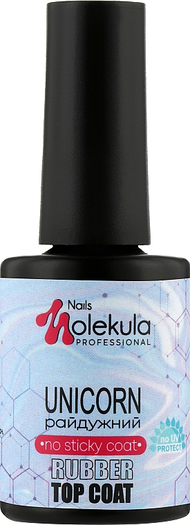 Opalizujący top coat do paznokci - Nails Molekula Top Coat Rubber Unicorn — Zdjęcie N1