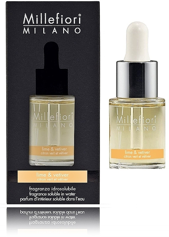 Koncentrat do lampy zapachowej - Millefiori Milano Lime & Vetiver Fragrance Oil — Zdjęcie N1