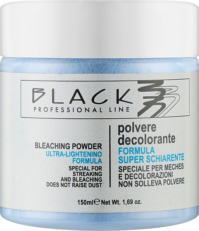 Proszek do rozjaśniania włosów, niebieski (pojemnik) - Black Professional Line Bleaching Powder Blue — Zdjęcie N1