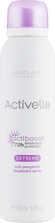 Antyperspirant w sprayu o 72-godzinnym działaniu - Oriflame Activelle Actiboost Extreme Anti-Perspirant Deodorant Spray