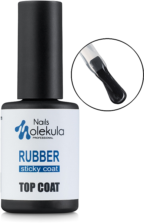 Top do paznokci - Nails Molekula Top Coat Rubber Sticky — Zdjęcie N1