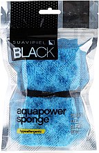 Kup Hipoalergiczna gąbka do kąpieli dla mężczyzn, niebieska - Suavipiel Black Aqua Power Sponge