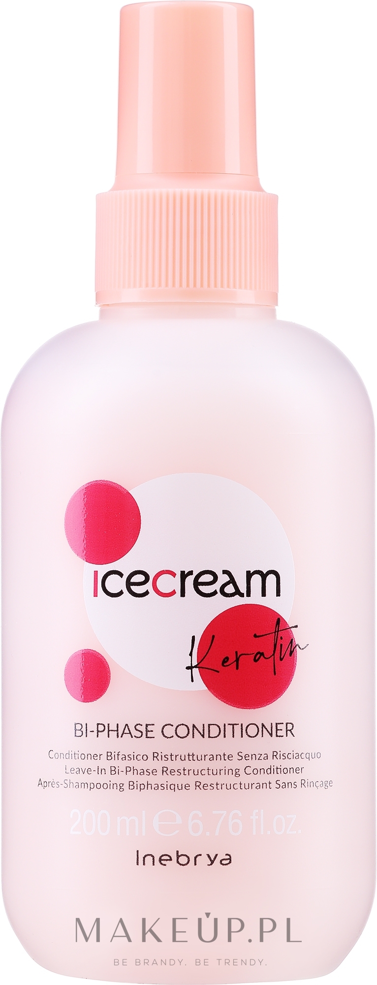 Dwufazowa odżywka w sprayu z keratyną - Inebrya Ice Cream Keratin Bi-Phase Conditioner — Zdjęcie 200 ml