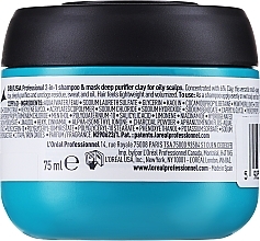 PREZENT! Głęboko oczyszczająca glinka do włosów - L'Oreal Professionnel Scalp Advanced Anti-Oiliness 2 In 1 Deep Purifier Clay — Zdjęcie N3