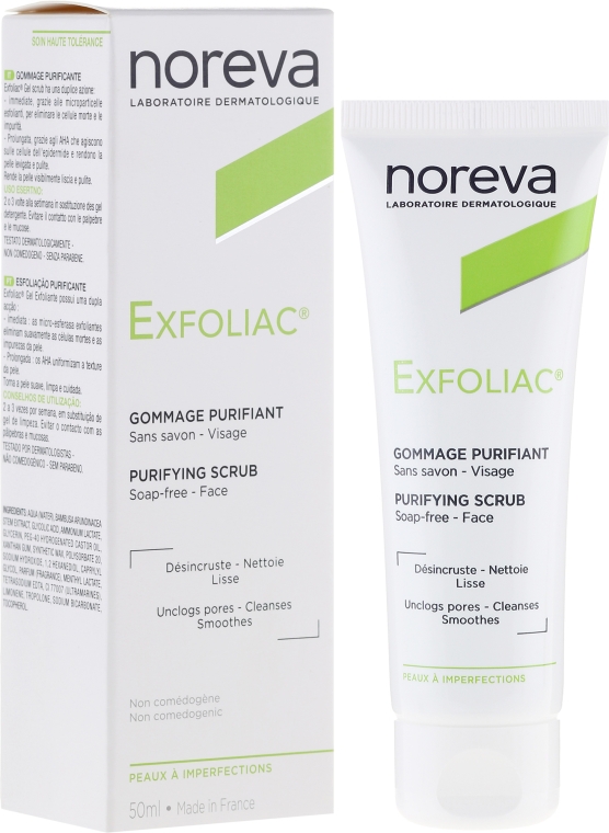 Oczyszczający peeling do twarzy - Noreva Laboratoires Exfoliac Purifying Scrub