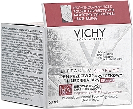 PRZECENA! Ujędrniający krem przeciwzmarszczkowy do twarzy SPF 30 - Vichy Liftactiv Supreme Intensive Anti-Wrinkle Day Cream * — Zdjęcie N3