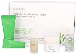 Zestaw - Hayejin Blessing of Sprout Calming Trial Kit (gel/15ml + tonic/15ml + eye/cr/15ml + serum/8ml + cr/10 ml) — Zdjęcie N1